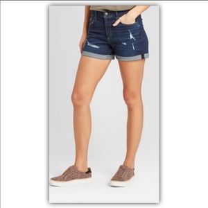 Universal Thread. High Rise MIDI Distressed Shorts